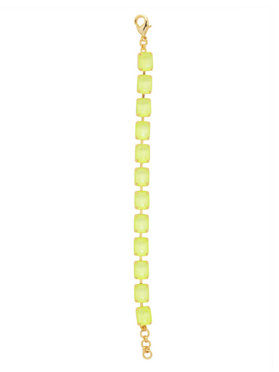 Octavia Repeating Tennis Bracelet - BFZ6BGELY - <p>The Octavia Tennis Bracelet features a full line of emerald-cut crystals with an extension chain, secured with a lobster claw clasp. From Sorrelli's Electric Yellow collection in our Bright Gold-tone finish.</p>