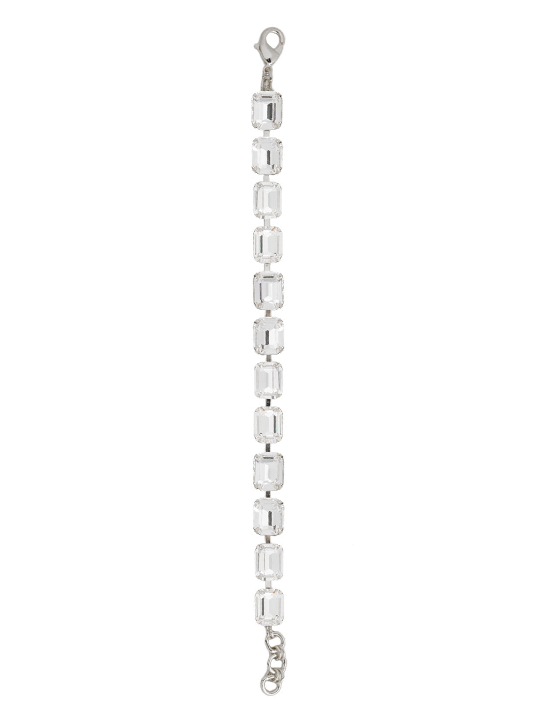Octavia Repeating Tennis Bracelet - BFZ6PDCRY - <p>The Octavia Tennis Bracelet features a full line of emerald-cut crystals with an extension chain, secured with a lobster claw clasp. From Sorrelli's Crystal collection in our Palladium finish.</p>