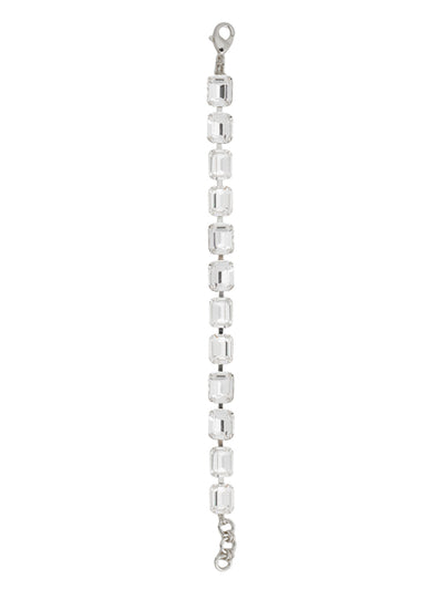 Octavia Repeating Tennis Bracelet - BFZ6PDCRY - <p>The Octavia Tennis Bracelet features a full line of emerald-cut crystals with an extension chain, secured with a lobster claw clasp. From Sorrelli's Crystal collection in our Palladium finish.</p>
