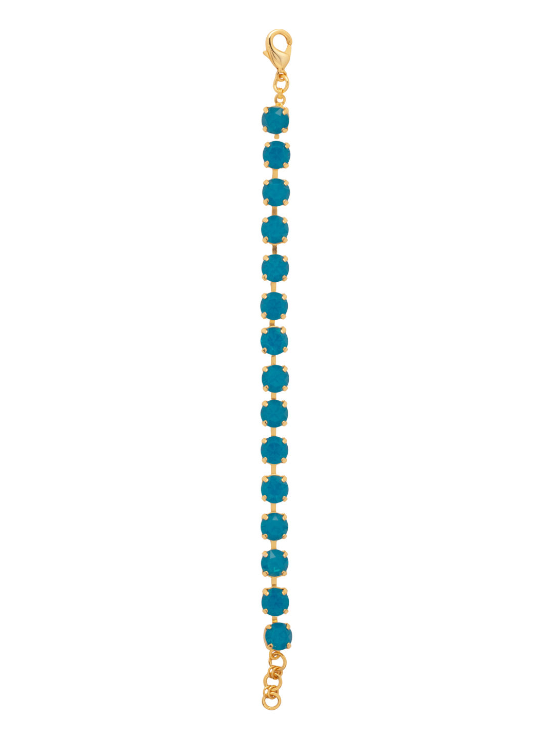 Sienna Tennis Bracelet - BGA2BGCBO - <p>The Sienna Tennis Bracelet features a full line of round-cut crystals with an adjustable extension chain, secured with a lobster claw clasp. From Sorrelli's Caribbean Blue Opal collection in our Bright Gold-tone finish.</p>