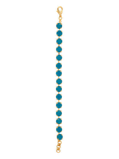 Sienna Tennis Bracelet - BGA2BGCBO - <p>The Sienna Tennis Bracelet features a full line of round-cut crystals with an adjustable extension chain, secured with a lobster claw clasp. From Sorrelli's Caribbean Blue Opal collection in our Bright Gold-tone finish.</p>