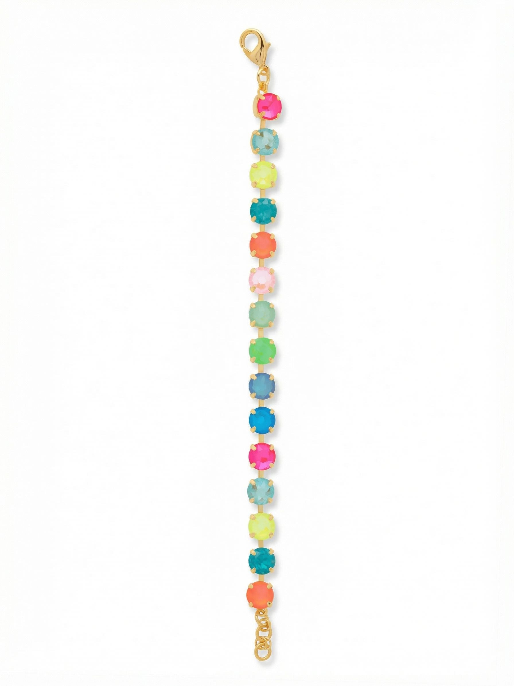 Sienna Tennis Bracelet - BGA2BGCCA - <p>The Sienna Tennis Bracelet features a full line of round-cut crystals with an adjustable extension chain, secured with a lobster claw clasp. From Sorrelli's Candy Carnival collection in our Bright Gold-tone finish.</p>