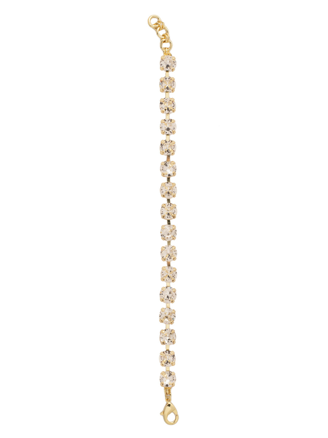 Sienna Tennis Bracelet - BGA2BGCRY - <p>The Sienna Tennis Bracelet features a full line of round-cut crystals with an adjustable extension chain, secured with a lobster claw clasp. From Sorrelli's Crystal collection in our Bright Gold-tone finish.</p>
