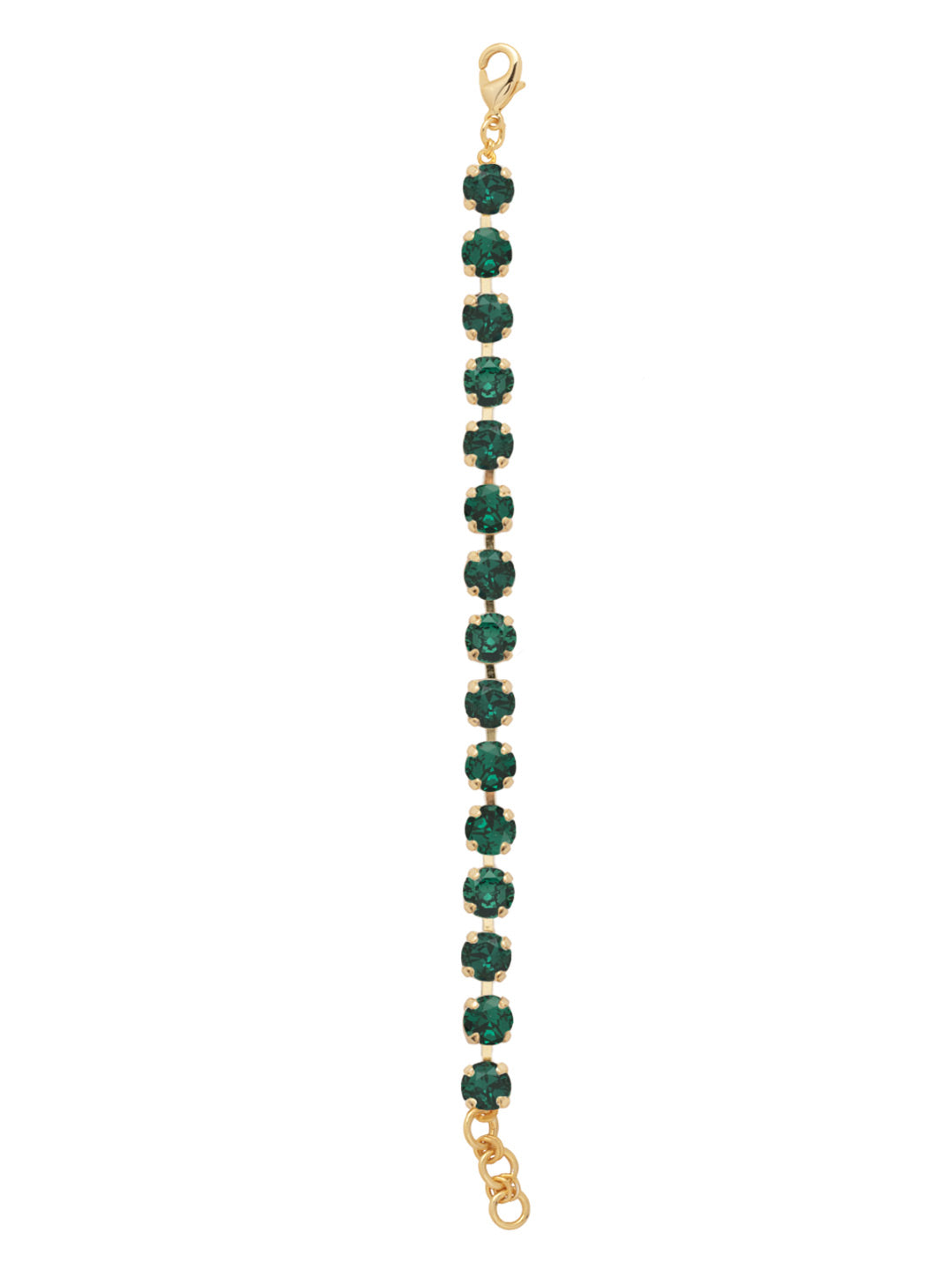 Sienna Tennis Bracelet - BGA2BGEME - <p>The Sienna Tennis Bracelet features a full line of round-cut crystals with an adjustable extension chain, secured with a lobster claw clasp. From Sorrelli's Emerald collection in our Bright Gold-tone finish.</p>