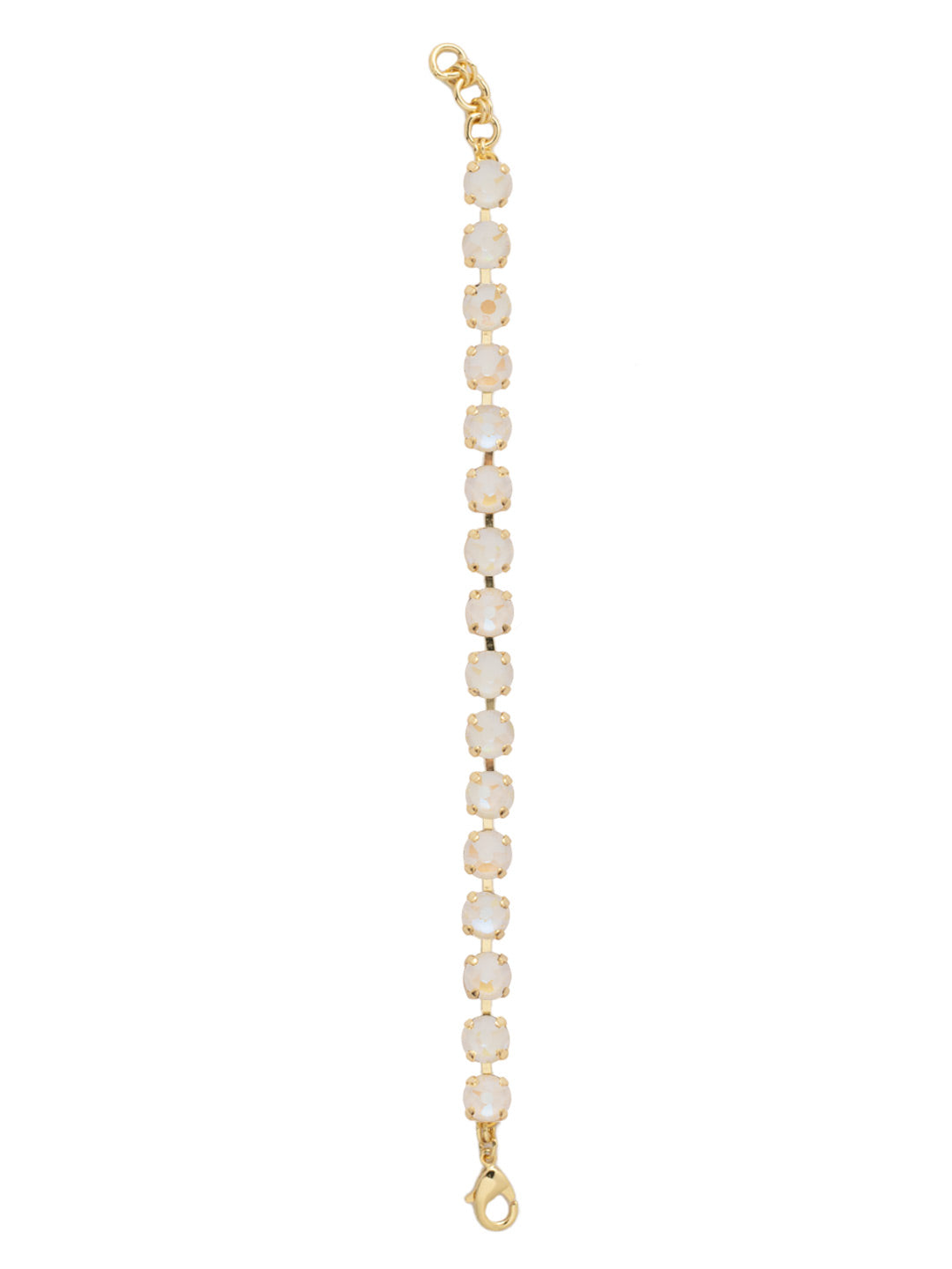 Sienna Tennis Bracelet - BGA2BGUW - <p>The Sienna Tennis Bracelet features a full line of round-cut crystals with an adjustable extension chain, secured with a lobster claw clasp. From Sorrelli's Ultra White collection in our Bright Gold-tone finish.</p>