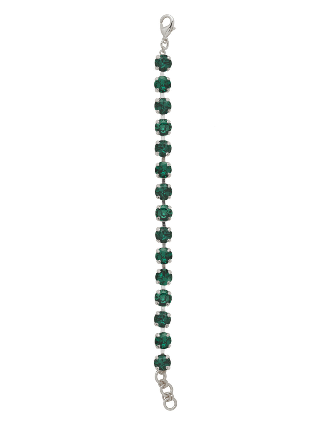 Sienna Tennis Bracelet - BGA2PDEME - <p>The Sienna Tennis Bracelet features a full line of round-cut crystals with an adjustable extension chain, secured with a lobster claw clasp. From Sorrelli's Emerald collection in our Palladium finish.</p>