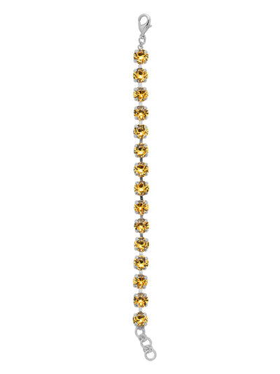 Sienna Tennis Bracelet - BGA2PDLTO - <p>The Sienna Tennis Bracelet features a full line of round-cut crystals with an adjustable extension chain, secured with a lobster claw clasp. From Sorrelli's Light Topaz collection in our Palladium finish.</p>