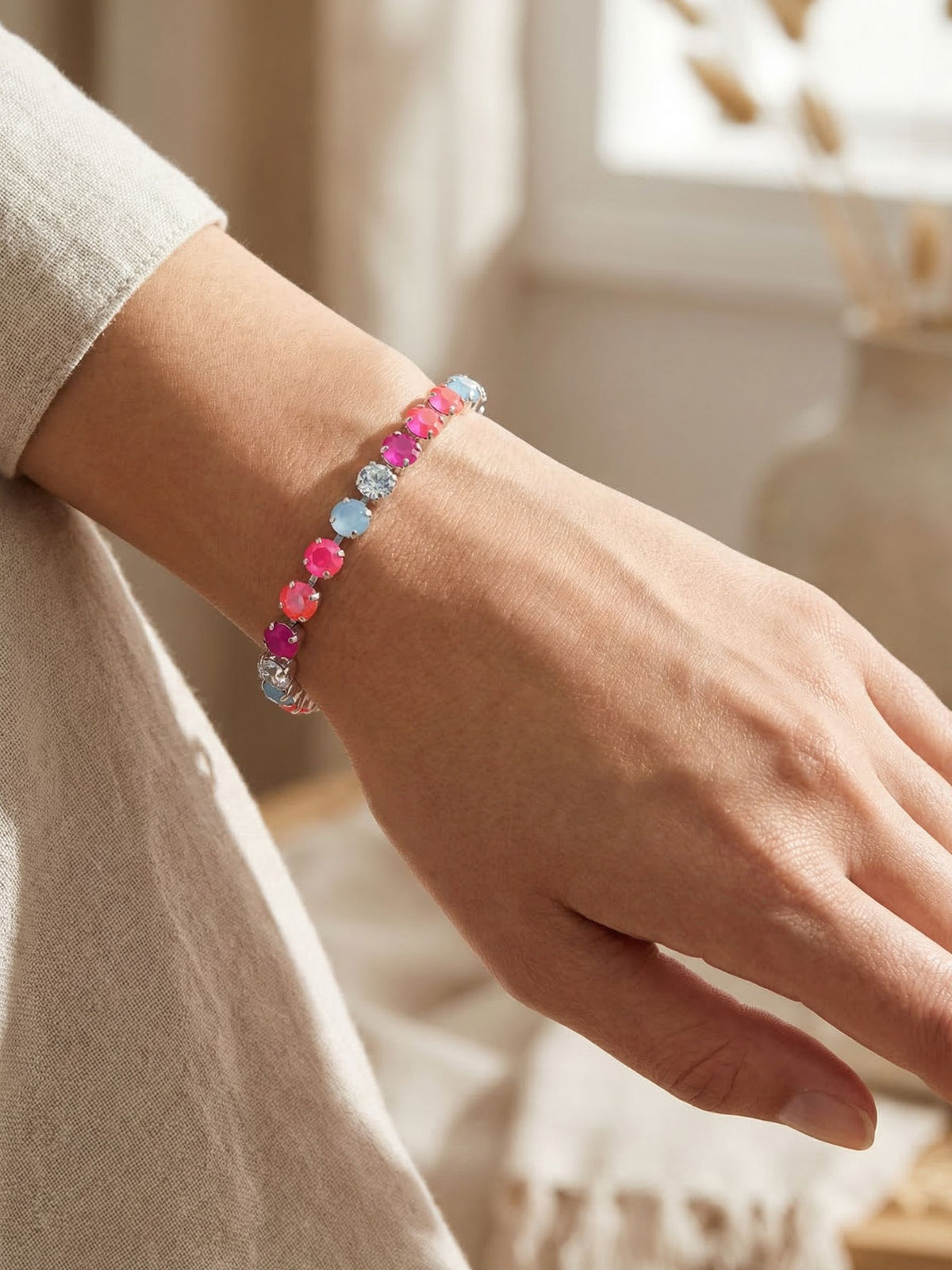 Pastel Gradient Crystal Tennis Bracelet | Sorrelli