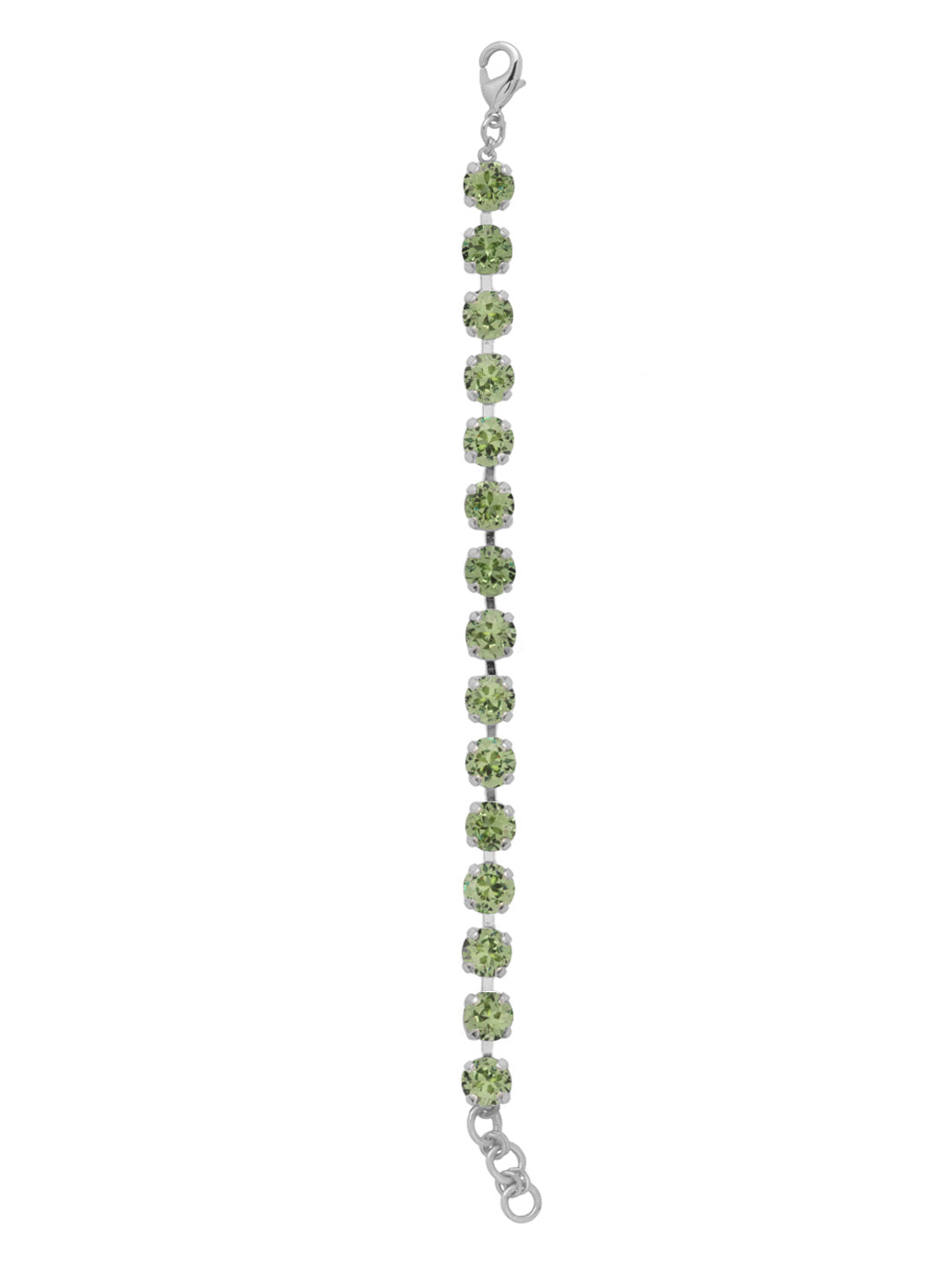 Sienna Tennis Bracelet - BGA2PDPER - <p>The Sienna Tennis Bracelet features a full line of round-cut crystals with an adjustable extension chain, secured with a lobster claw clasp. From Sorrelli's Peridot collection in our Palladium finish.</p>