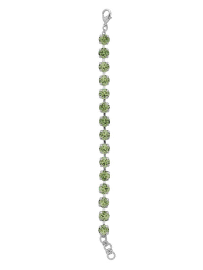 Sienna Tennis Bracelet - BGA2PDPER - <p>The Sienna Tennis Bracelet features a full line of round-cut crystals with an adjustable extension chain, secured with a lobster claw clasp. From Sorrelli's Peridot collection in our Palladium finish.</p>