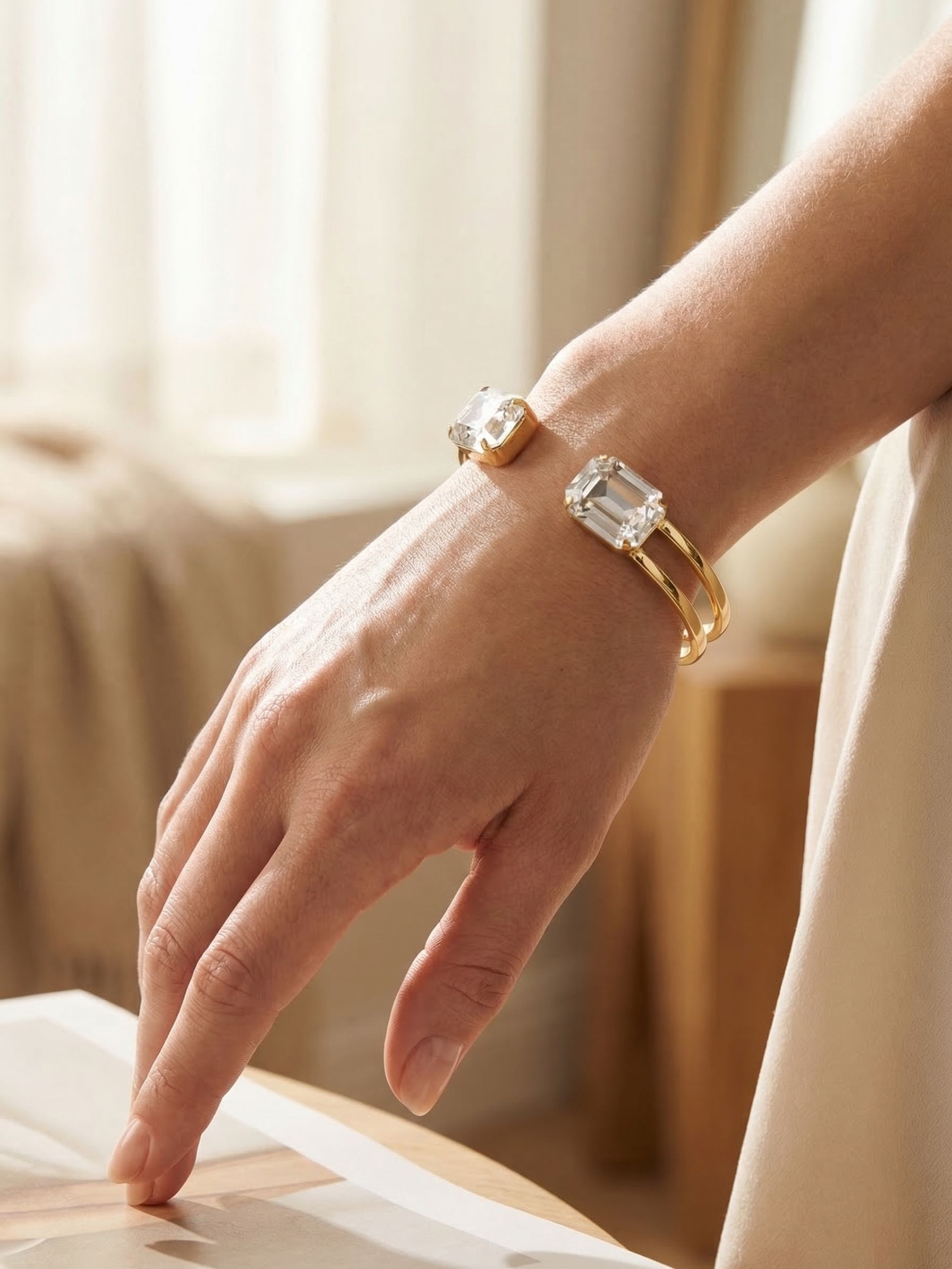 Brynn Adjustable Cuff Bracelet - BGI2BGCRY