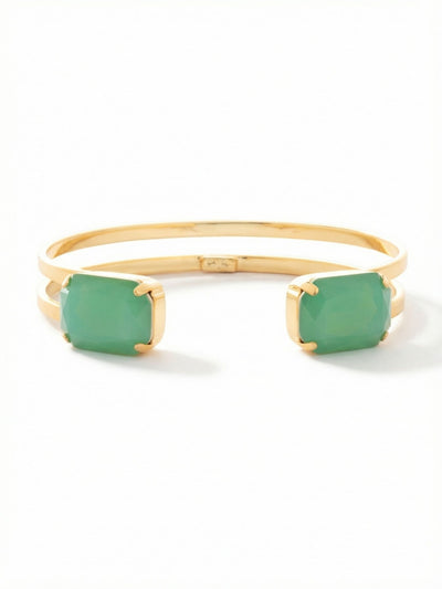 Brynn Adjustable Cuff Bracelet - BGI2BGPAC - <p>The Brynn features a striking open-front design anchored by emerald-cut crystals. Its double-band construction is fully adjustable, offering a personalized fit and contemporary look. From Sorrelli's Pacific Opal collection in our Bright Gold-tone finish.</p>