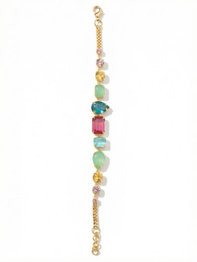Moxie Tennis Bracelet - BGI3BGCPO - <p>The Moxie reimagines the classic tennis bracelet with an eclectic mix of multi-shaped crystals. Featuring a secure lobster clasp and an adjustable extender chain, it offers a customizable fit for effortless, everyday wear. From Sorrelli's Candy Pop collection in our Bright Gold-tone finish.</p>