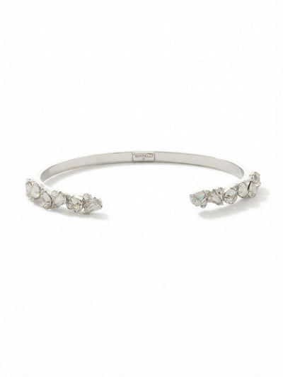 Eloise Cuff Bracelet - BGJ3PDCRY - <p>An open cuff designed for instant polish on busy mornings. The sleek band guides the eye toward the opening, where clustered pear and round clear crystals create a concentrated catch of light. The open construction makes it effortless to put on and take off with one hand. It holds its shape comfortably whether worn solo alongside a tailored sleeve or woven into your favorite daily stack.</p><ul>
<li>Clustered pear and round crystals concentrated at the open ends</li>
<li>Slender polished band that highlights the crystal accents</li>
<li>Adjustable open cuff slides on easily</li>
<li>Protective e-coat finish for lasting wear</li>
<li>Includes signature organza pouch for gifting and travel</li>
</ul>
