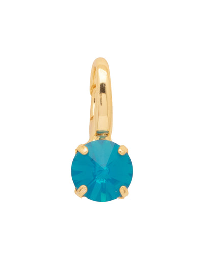 London Crystal Charm - CFZ12BGCBO - <p>The London Crystal Charm features a single rivoli-cut crystal with an easy-to-open oval spring ring clasp. From Sorrelli's Caribbean Blue Opal collection in our Bright Gold-tone finish.</p>