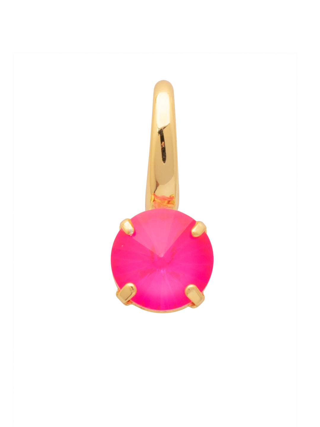London Crystal Charm - CFZ12BGETP - <p>The London Crystal Charm features a single rivoli-cut crystal with an easy-to-open oval spring ring clasp. From Sorrelli's Electric Pink collection in our Bright Gold-tone finish.</p>