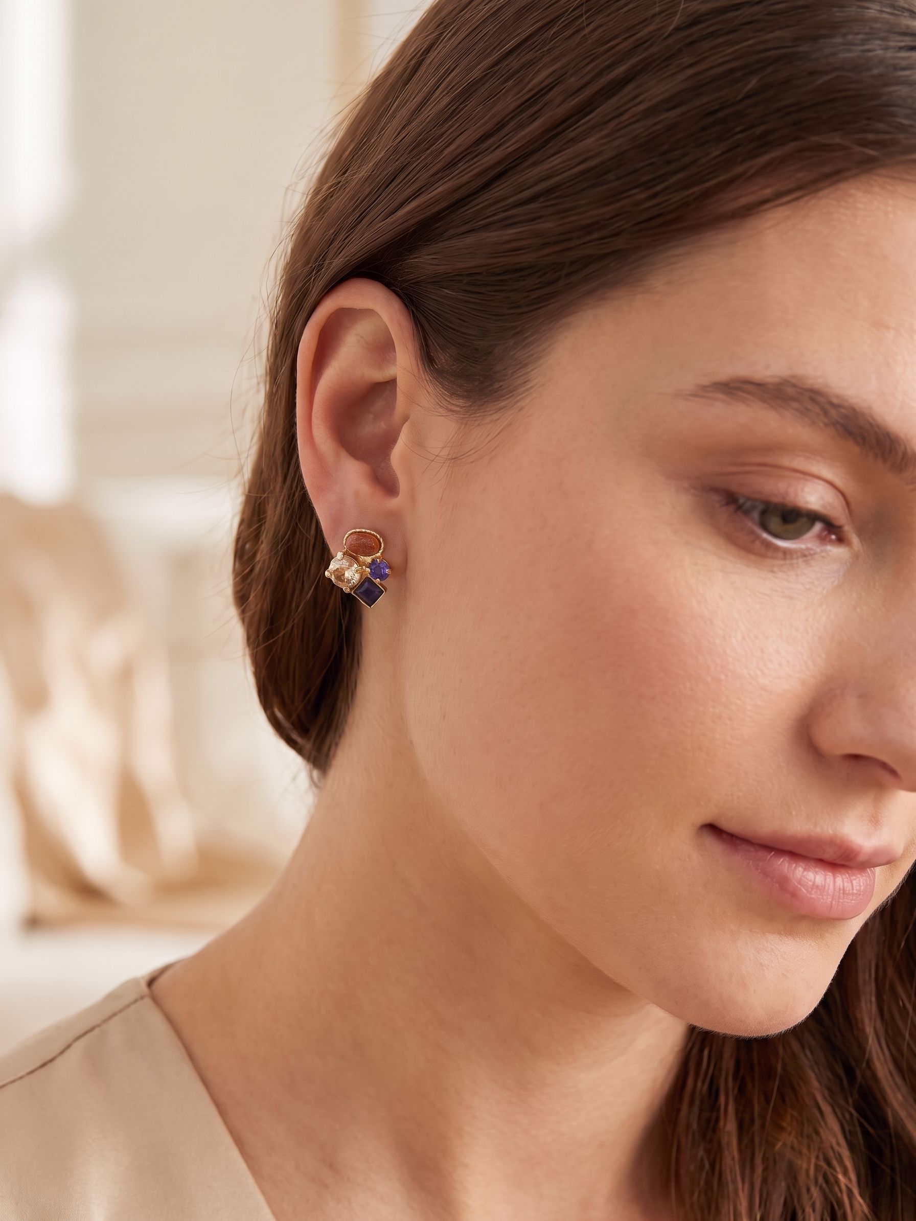 Small Cluster Stud Earring - EAT32BGDNM
