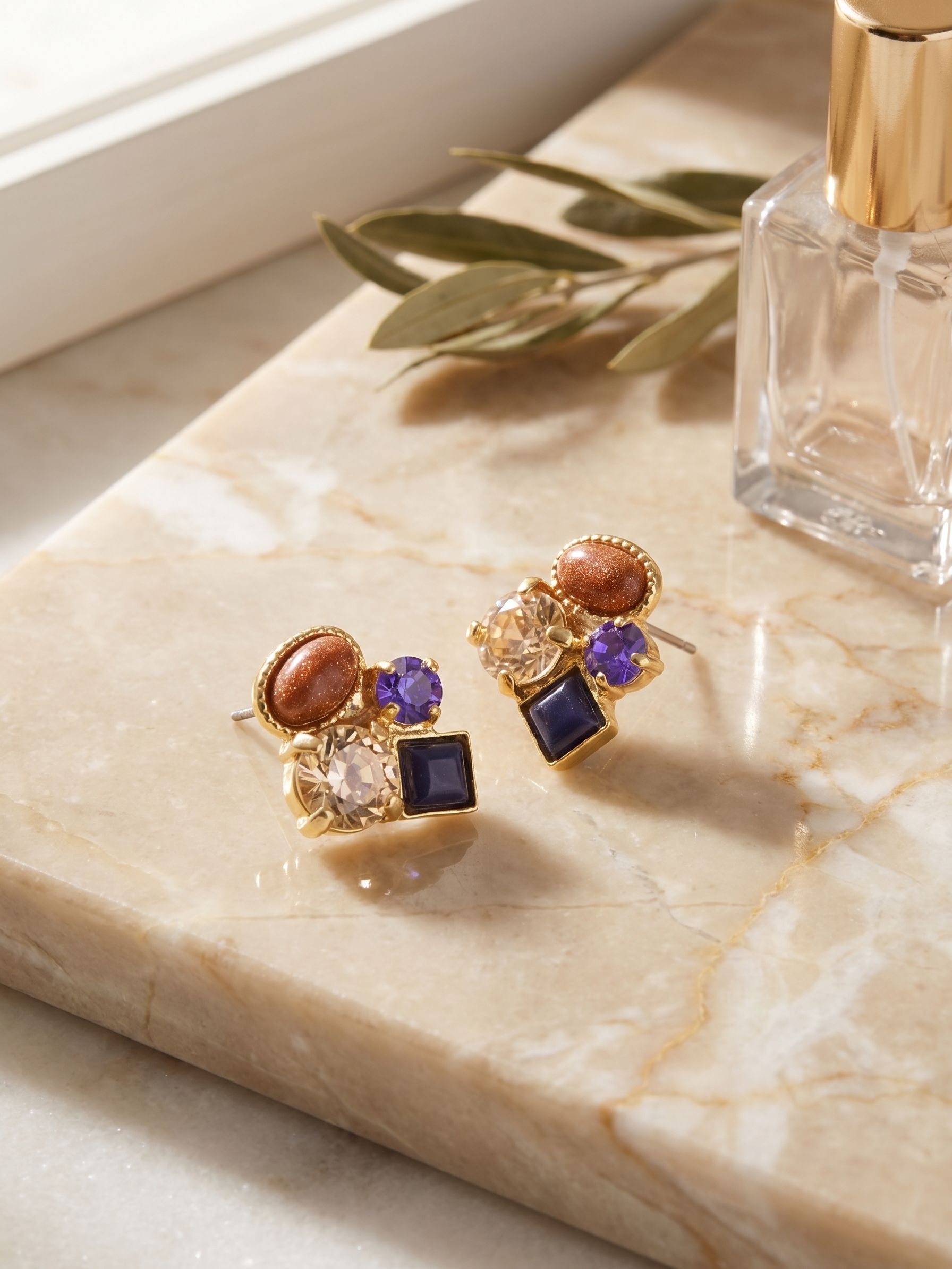 Small Cluster Stud Earring - EAT32BGDNM
