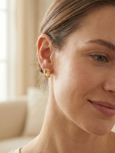 Octavia Scalloped Stud Earrings - EBW18BGGNS