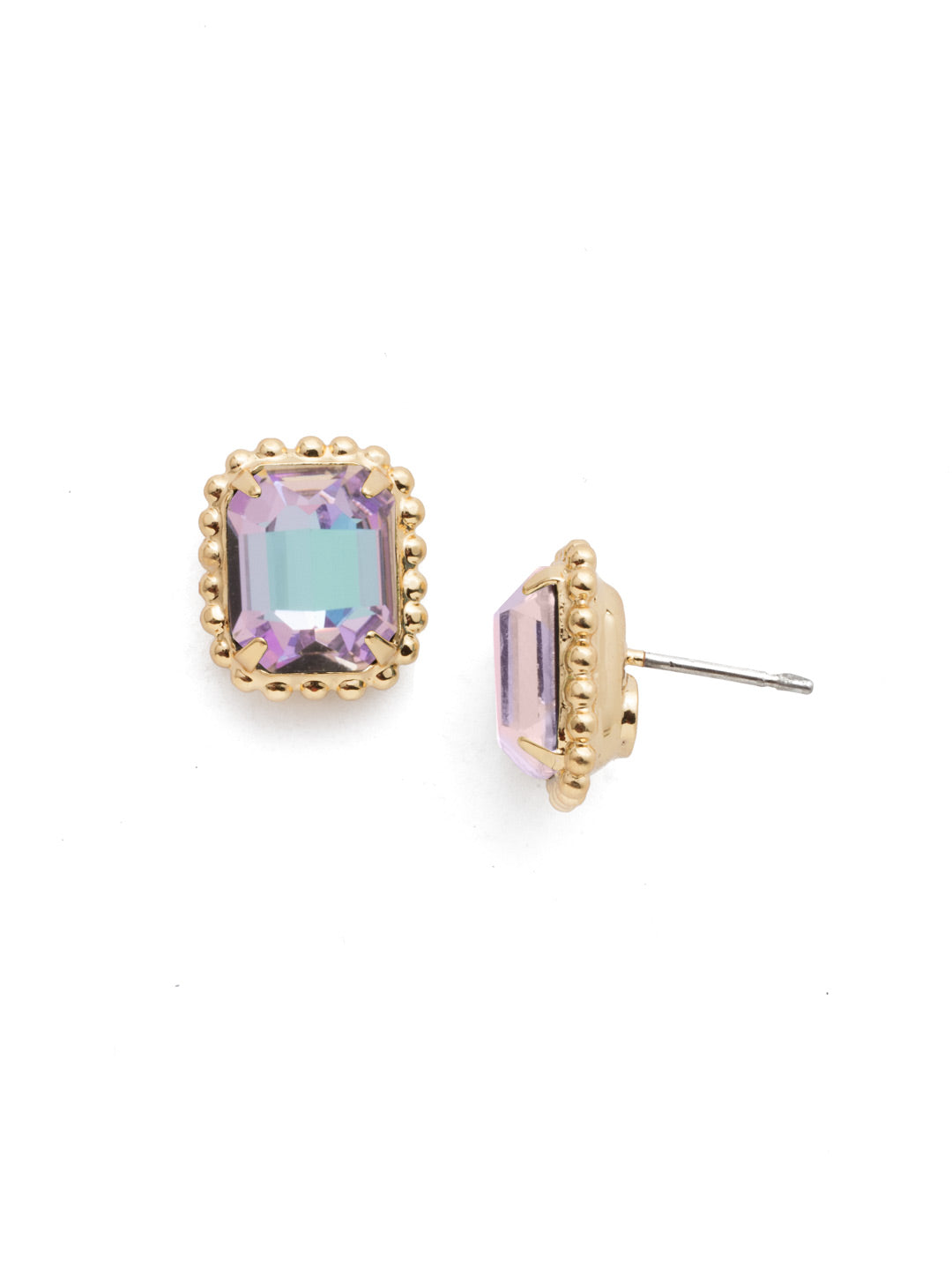 Octavia Scalloped Stud Earrings - EBW18BGVL - <p>Savvy and sophisticated, these emerald cut crystal solitaire earrings are finished with a vintage-inspired decorative edged border for a simply stunning look. From Sorrelli's Vitrail Light collection in our Bright Gold-tone finish.</p>