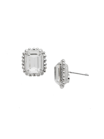 Octavia Scalloped Stud Earrings - EBW18PDCRY - <p>Savvy and sophisticated, these emerald cut crystal solitaire earrings are finished with a vintage-inspired decorative edged border for a simply stunning look. From Sorrelli's Crystal collection in our Palladium finish.</p>