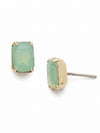 Mini Emerald Cut Stud Earrings