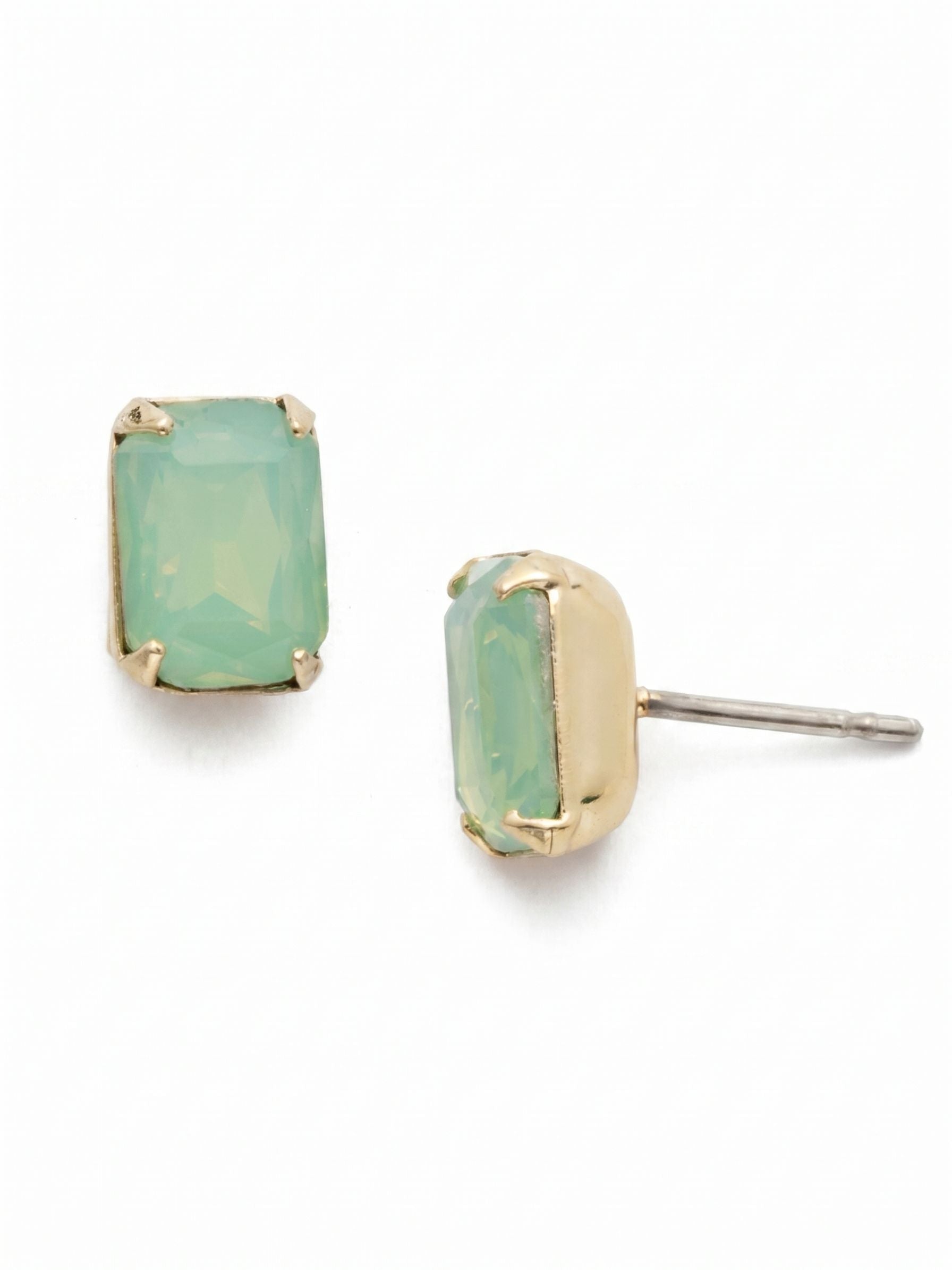 Mini Emerald Cut Stud Earrings - EBY42BGPAC - <p>Simply sophisticated. The mini emerald cut stud earrings can be worn alone or paired with anything for an extra accent to any wardrobe. From Sorrelli's Pacific Opal collection in our Bright Gold-tone finish.</p>