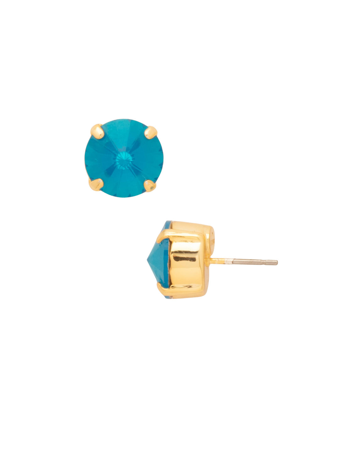 London Stud Earrings - ECM14BGCBO - <p>Everyone needs a great pair of studs. Add some classic sparkle to any occasion with these stud earrings. Need help picking a stud? <a href="https://www.sorrelli.com/blogs/sisterhood/round-stud-earrings-101-a-rundown-of-sizes-styles-and-sparkle">Check out our size guide!</a> From Sorrelli's Caribbean Blue Opal collection in our Bright Gold-tone finish.</p>
