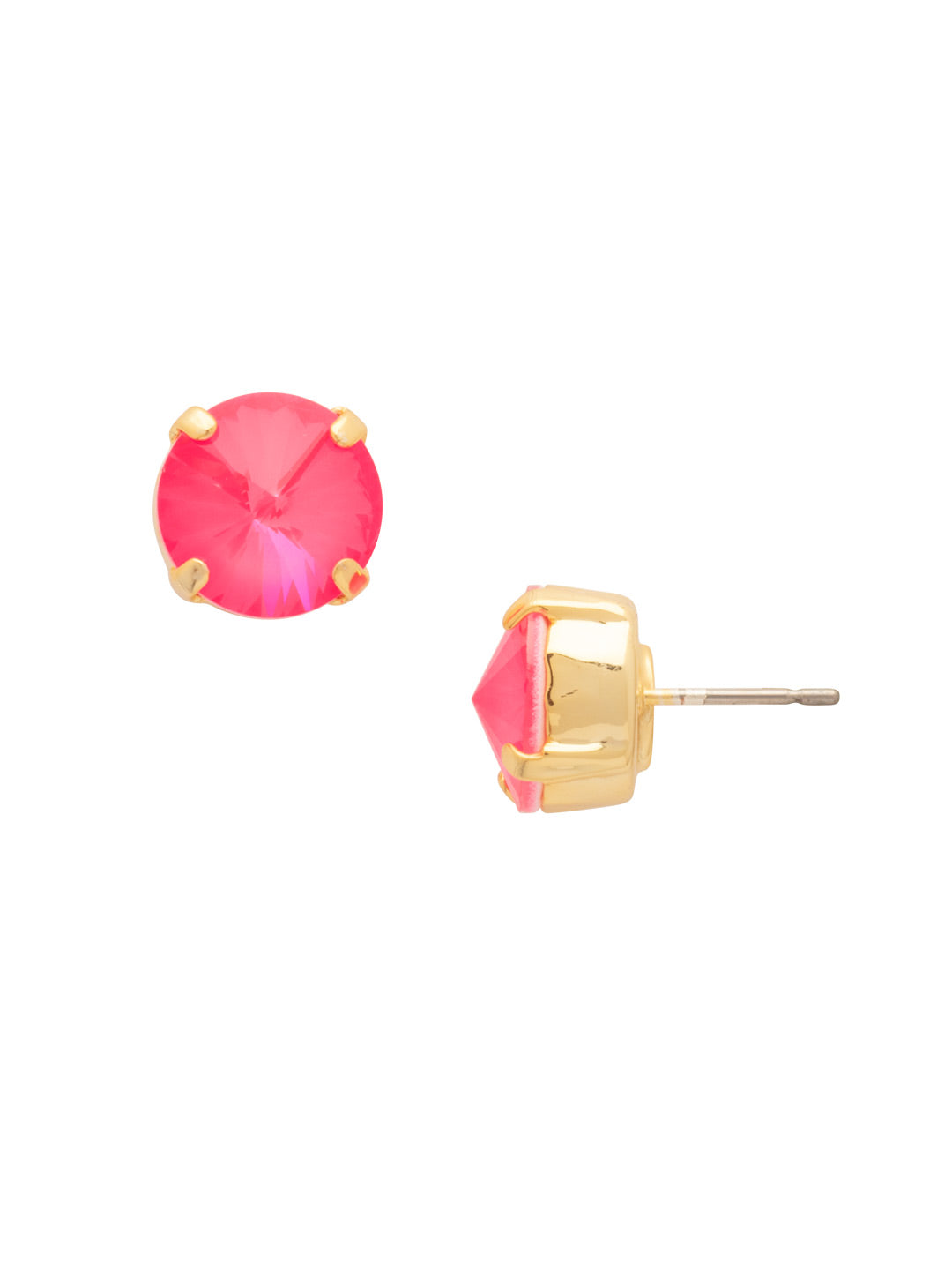 London Stud Earrings - ECM14BGETP - <p>Everyone needs a great pair of studs. Add some classic sparkle to any occasion with these stud earrings. Need help picking a stud? <a href="https://www.sorrelli.com/blogs/sisterhood/round-stud-earrings-101-a-rundown-of-sizes-styles-and-sparkle">Check out our size guide!</a> From Sorrelli's Electric Pink collection in our Bright Gold-tone finish.</p>