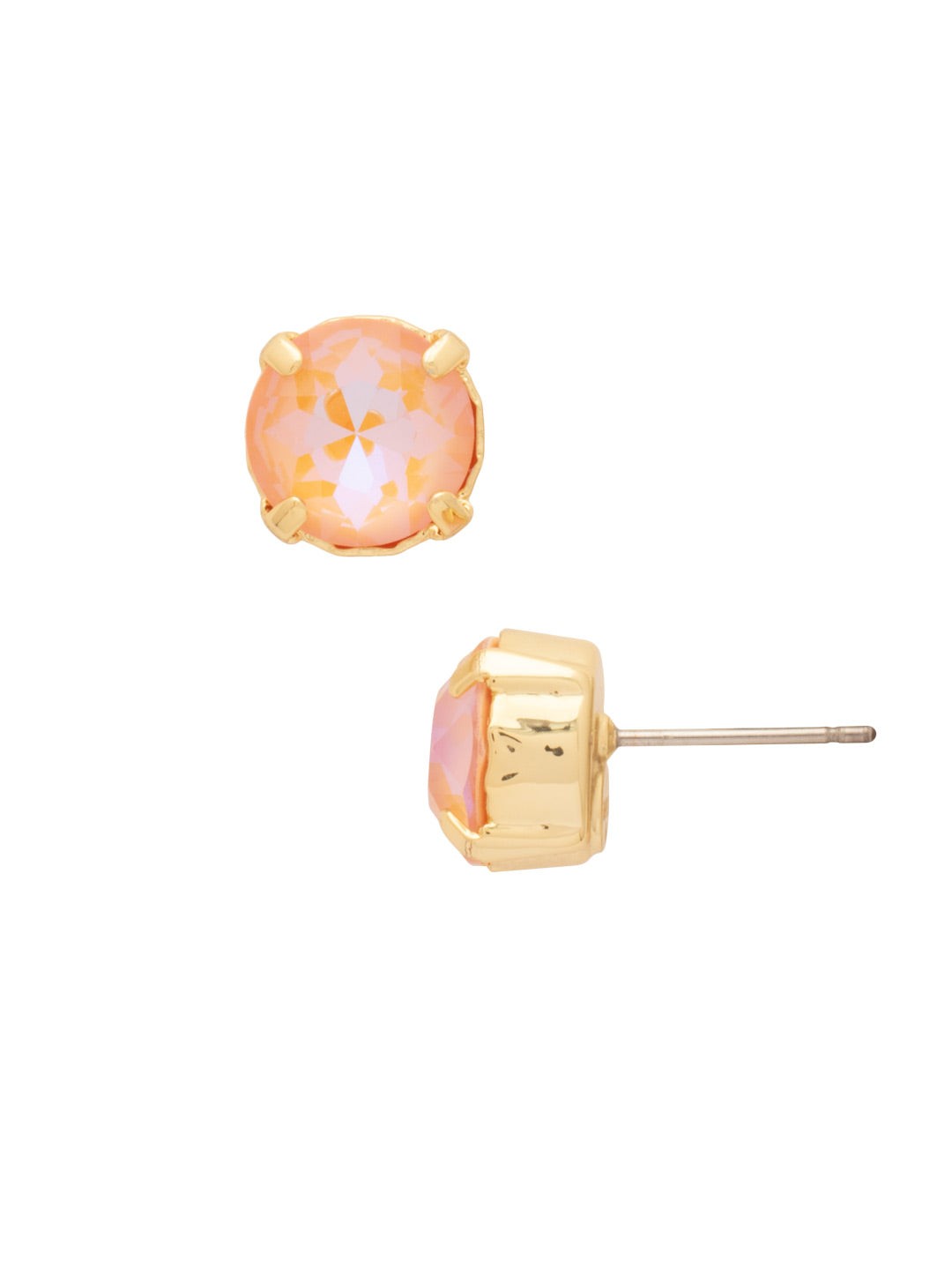 London Stud Earrings - ECM14BGPD - <p>Everyone needs a great pair of studs. Add some classic sparkle to any occasion with these stud earrings. Need help picking a stud? <a href="https://www.sorrelli.com/blogs/sisterhood/round-stud-earrings-101-a-rundown-of-sizes-styles-and-sparkle">Check out our size guide!</a> From Sorrelli's Peach Delite collection in our Bright Gold-tone finish.</p>
