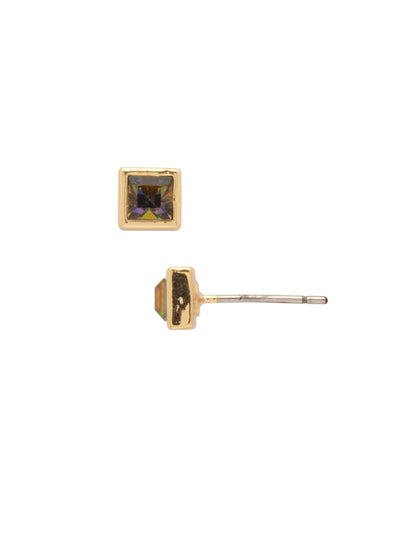 Square Stuff Stud Earrings - ECM53BGIRB - <p>Sparkling crystals on a square backing are a chic twist to the classic stud. These post earrings are a stunning addition to any outfit. From Sorrelli's Iris Bloom collection in our Bright Gold-tone finish.</p>