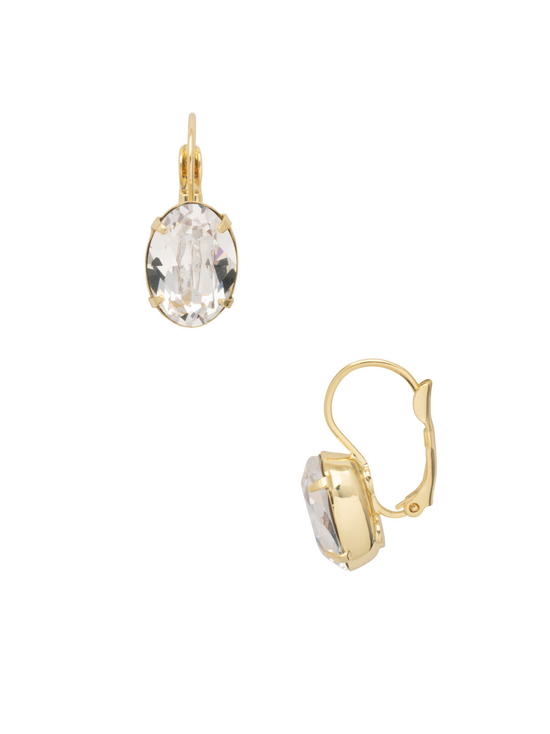 Oval Cut Dangle Earring - ECR20BGCRY - <p>The simplicity and style of a stud with the movement and comfort of a french wire. These earrings are glamorous and super chic! From Sorrelli's Crystal collection in our Bright Gold-tone finish.</p>