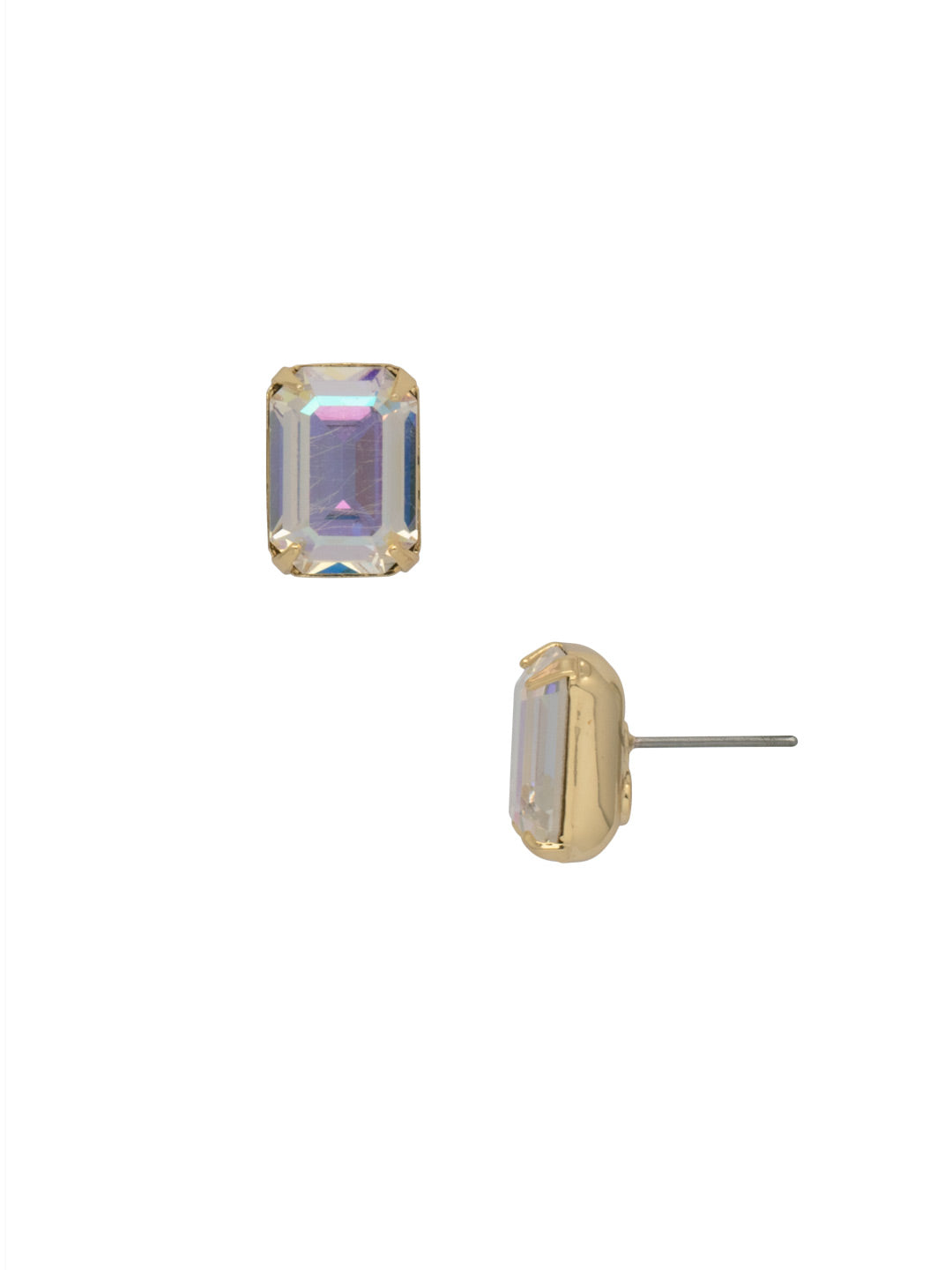Everyday Stud Earrings - ECT11BGCAB - <p>Simple studs never go out of style! Try this single cut crystal on a post for everyday sparkle. From Sorrelli's Crystal Aurora Borealis collection in our Bright Gold-tone finish.</p>