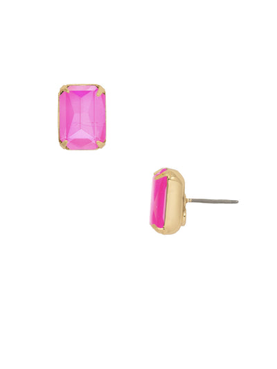 Everyday Stud Earrings - ECT11BGETP - <p>Simple studs never go out of style! Try this single cut crystal on a post for everyday sparkle. From Sorrelli's Electric Pink collection in our Bright Gold-tone finish.</p>