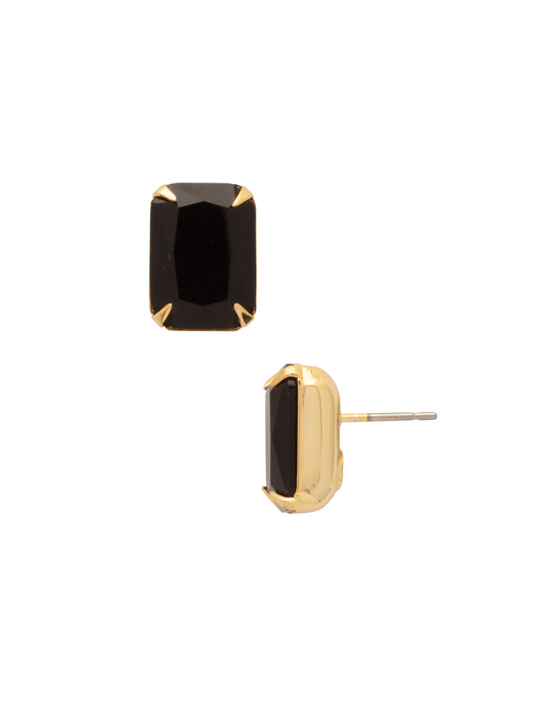 Everyday Stud Earrings - ECT11BGJET - <p>Simple studs never go out of style! Try this single cut crystal on a post for everyday sparkle. From Sorrelli's Jet collection in our Bright Gold-tone finish.</p>