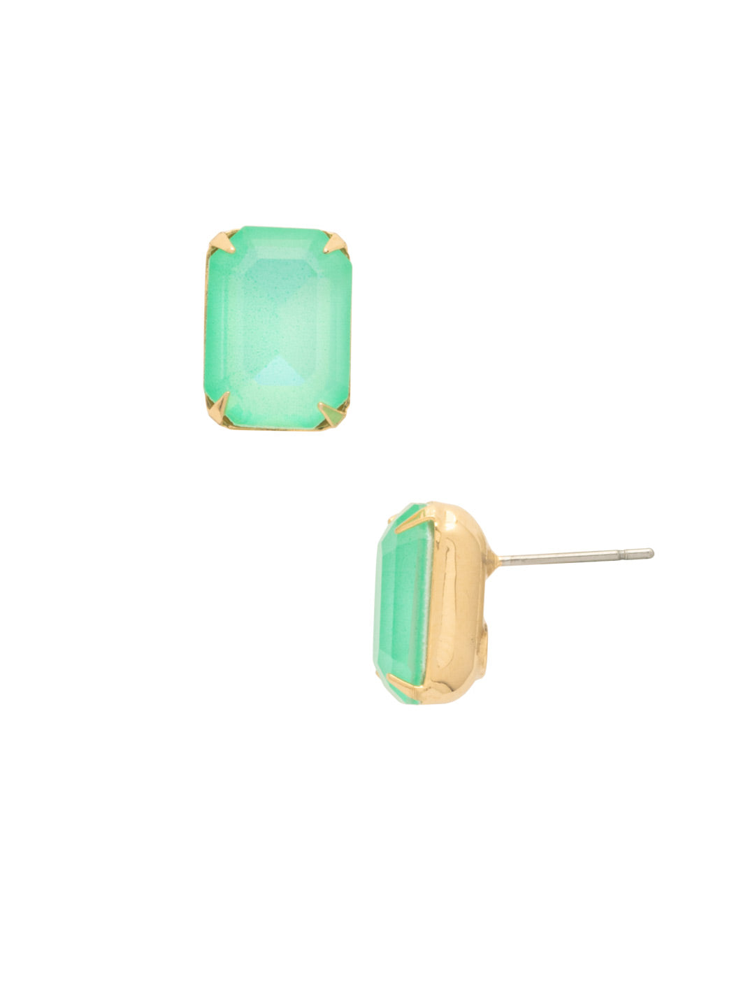 Everyday Stud Earrings - ECT11BGMND - <p>Simple studs never go out of style! Try this single cut crystal on a post for everyday sparkle. From Sorrelli's Mint Delite collection in our Bright Gold-tone finish.</p>