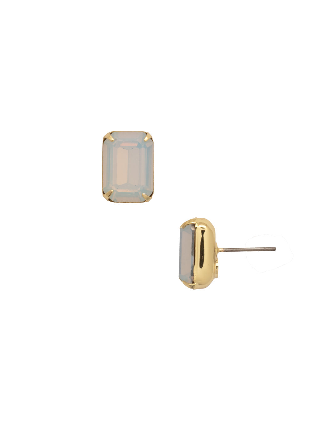 Everyday Stud Earrings - ECT11BGWO - <p>Simple studs never go out of style! Try this single cut crystal on a post for everyday sparkle. From Sorrelli's White Opal collection in our Bright Gold-tone finish.</p>