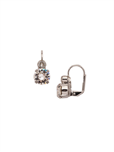 Round Crystal Dangle Earrings - ECW36RHCRY - <p>Two round crystals sit perfectly atop one another. Attached to a french wire, this is the perfect amount of sparkle for every day and every occasion. From Sorrelli's Crystal collection in our Palladium Silver-tone finish.</p>