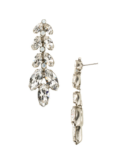 Repeating Navette Dangle Earrings - ECZ2ASWBR - <p>This dynamic drop earring evokes the essence of nature with it's leaf-like inspired design. Featuring paired navette crystals alternating with single round stones, this silhouette is sure to inspire your everyday look! From Sorrelli's White Bridal collection in our Antique Silver-tone finish.</p>