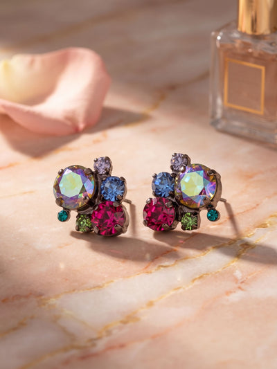 Crystal Assorted Rounds Stud Earrings - EDB11GMNNI