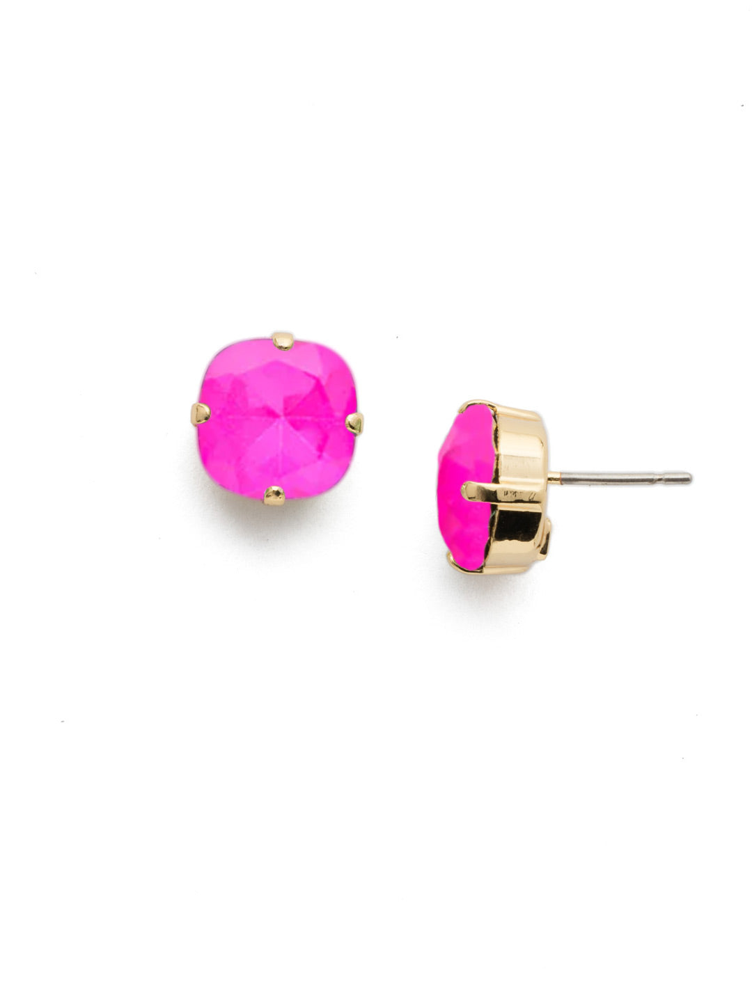 Halcyon Stud Earrings - EDH25BGWDW - <p>A beautiful, luminous cushion-cut crystal in a classic four-pronged setting that's ideal for everyday wear. From Sorrelli's Wild Watermelon collection in our Bright Gold-tone finish.</p>
