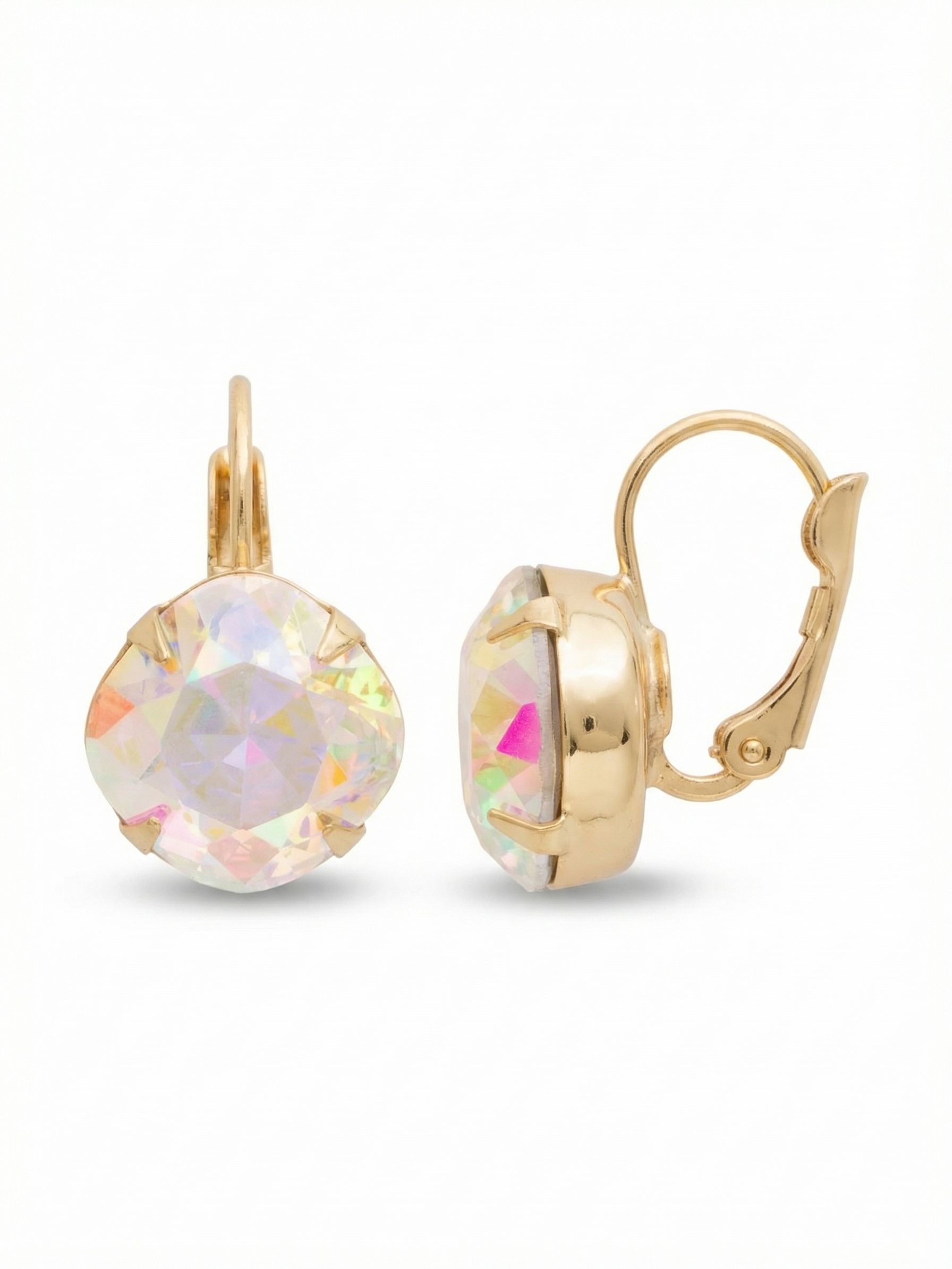 Cushion-Cut Dangle Earrings - EDL12BGCAB - <p>A simple, yet stunning earring featuring a cushion cut crystal that will never go out of style. From Sorrelli's Crystal Aurora Borealis collection in our Bright Gold-tone finish.</p>