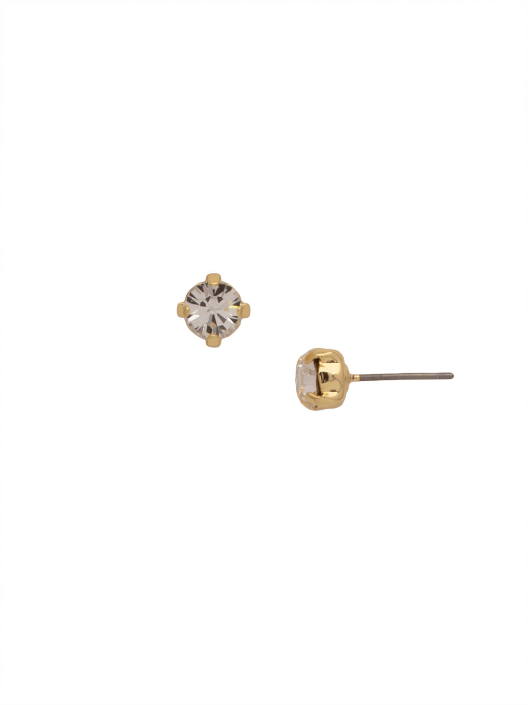 Jayda Stud Earrings - EDN32BGCRY - <p>The Jayda Stud Earrings are the perfect every day wardrobe staple. A round crystal nestles perfectly in a metal plated post with four prongs. </p><p>Need help picking a stud? <a href="https://www.sorrelli.com/blogs/sisterhood/round-stud-earrings-101-a-rundown-of-sizes-styles-and-sparkle">Check out our size guide!</a> From Sorrelli's Crystal collection in our Bright Gold-tone finish.</p>