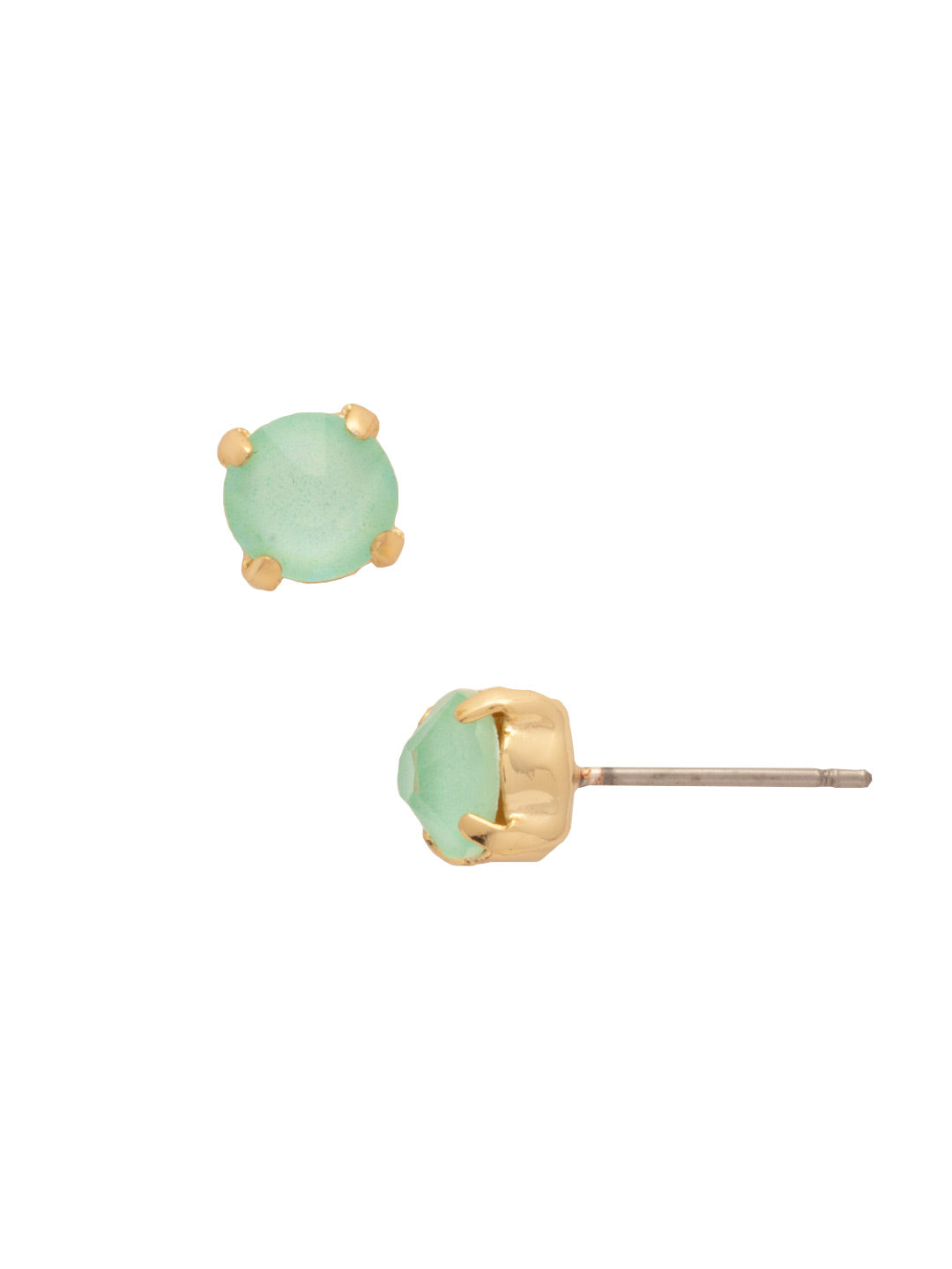 Jayda Stud Earrings - EDN32BGMND - <p>The Jayda Stud Earrings are the perfect every day wardrobe staple. A round crystal nestles perfectly in a metal plated post with four prongs. </p><p>Need help picking a stud? <a href="https://www.sorrelli.com/blogs/sisterhood/round-stud-earrings-101-a-rundown-of-sizes-styles-and-sparkle">Check out our size guide!</a> From Sorrelli's Mint Delite collection in our Bright Gold-tone finish.</p>