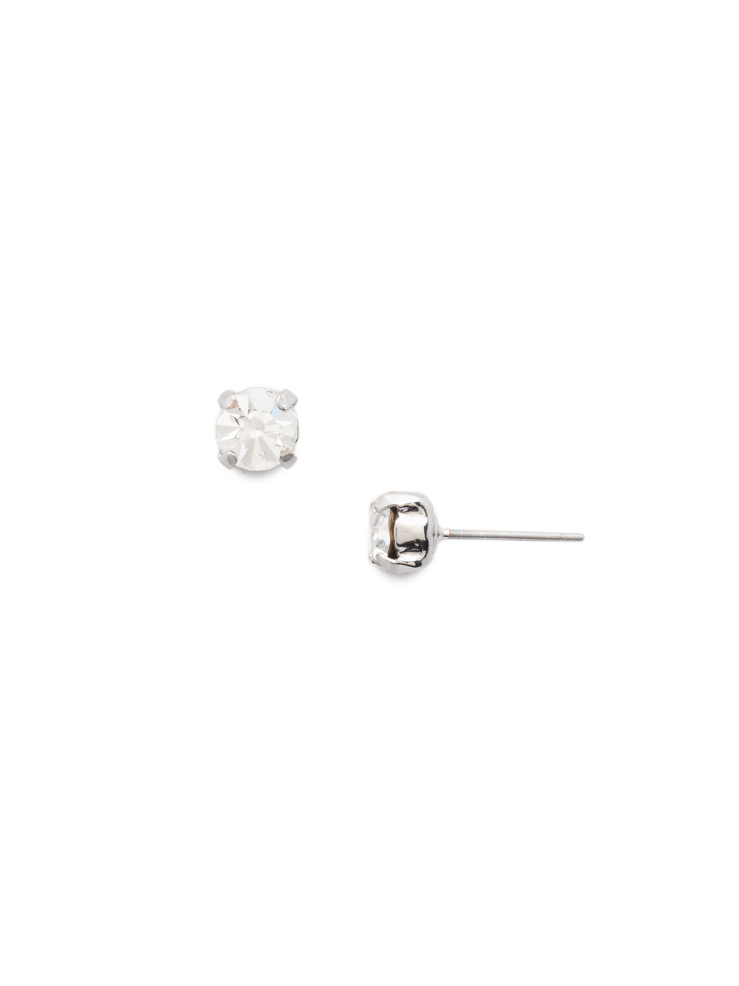 Jayda Stud Earrings - EDN32PDCRY - <p>The Jayda Stud Earrings are the perfect every day wardrobe staple. A round crystal nestles perfectly in a metal plated post with four prongs. </p><p>Need help picking a stud? <a href="https://www.sorrelli.com/blogs/sisterhood/round-stud-earrings-101-a-rundown-of-sizes-styles-and-sparkle">Check out our size guide!</a> From Sorrelli's Crystal collection in our Palladium finish.</p>