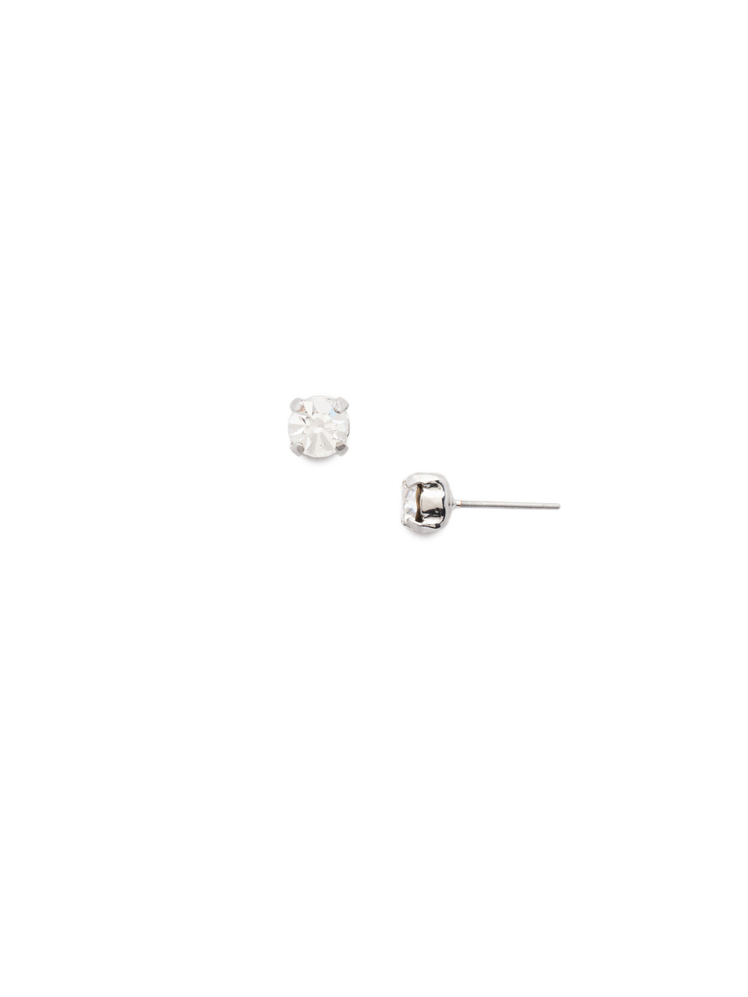 Jayda Stud Earrings - EDN32PDCRY - <p>The Jayda Stud Earrings are the perfect every day wardrobe staple. A round crystal nestles perfectly in a metal plated post with four prongs. </p><p>Need help picking a stud? <a href="https://www.sorrelli.com/blogs/sisterhood/round-stud-earrings-101-a-rundown-of-sizes-styles-and-sparkle">Check out our size guide!</a> From Sorrelli's Crystal collection in our Palladium finish.</p>