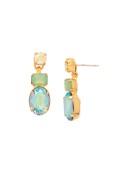 Forget-Me-Not Dangle Earring - EDQ6BGCSD - <p>A central oval stone is highlighted by emerald and round cut crystals in this classic design. From Sorrelli's Coastal Dreams collection in our Bright Gold-tone finish.</p>