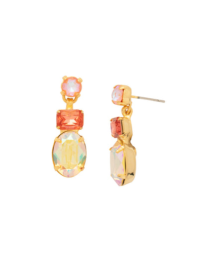 Forget-Me-Not Dangle Earring - EDQ6BGMOR - <p>A central oval stone is highlighted by emerald and round cut crystals in this classic design. From Sorrelli's Moroccan Sunrise collection in our Bright Gold-tone finish.</p>