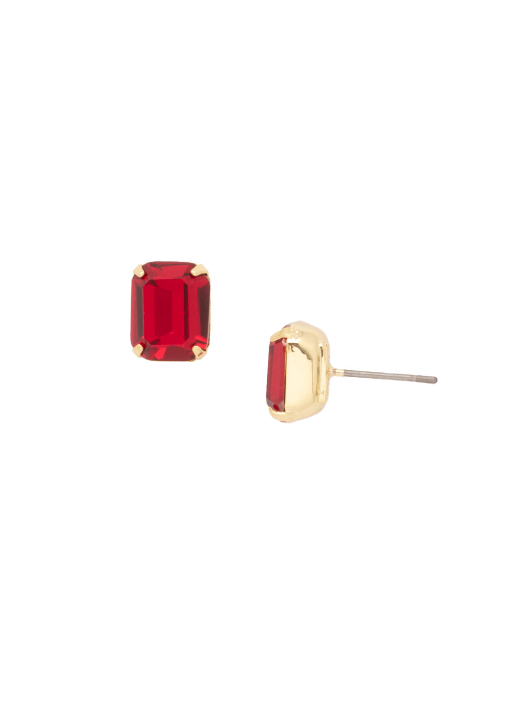 Octavia Stud Earrings - EDU53BGFIS - <p>These rounded emerald cut stud earrings can be worn alone or paired with anything for just a bit of extra bling! From Sorrelli's Fireside collection in our Bright Gold-tone finish.</p>