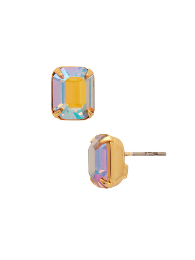 Octavia Stud Earrings - EDU53BGLCA - <p>These rounded emerald cut stud earrings can be worn alone or paired with anything for just a bit of extra bling! From Sorrelli's Light Colorado Aurora Borealis collection in our Bright Gold-tone finish.</p>